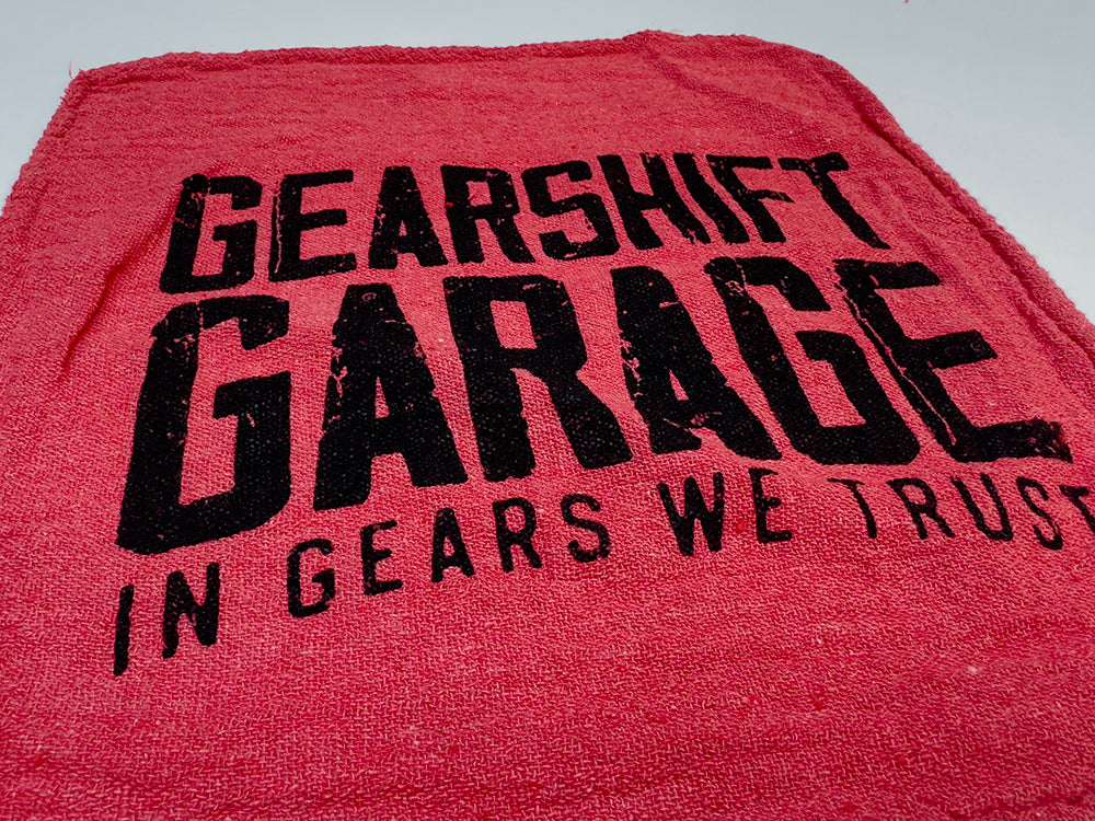 Gearshift Garage Shop Towel Rags - Red