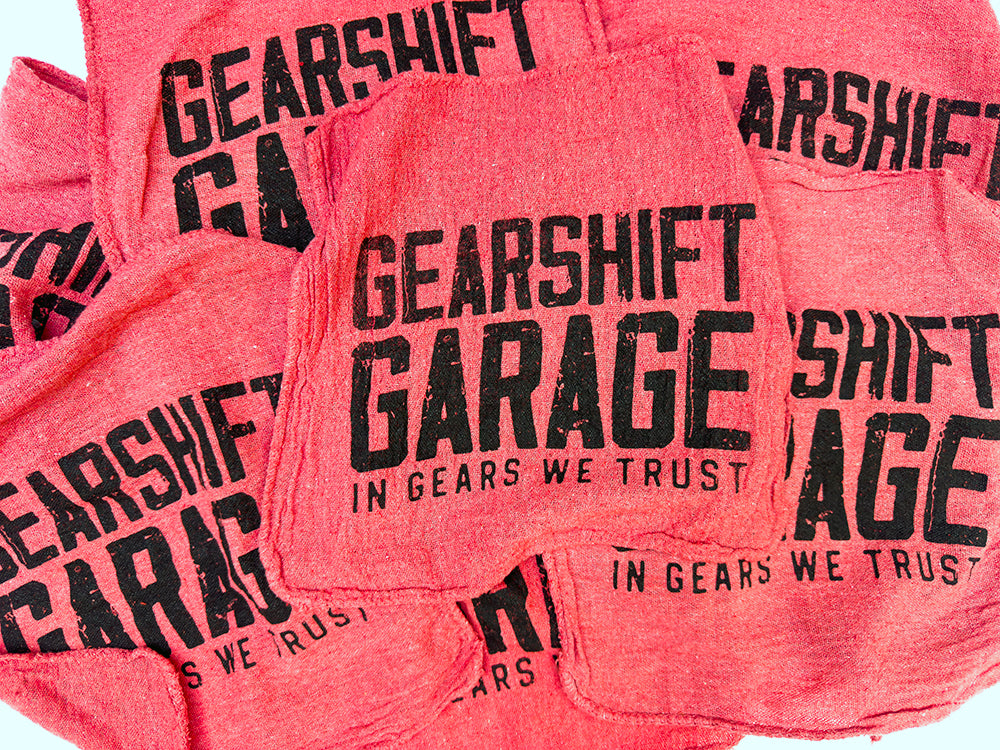 Gearshift Garage Shop Towel Rags - Red