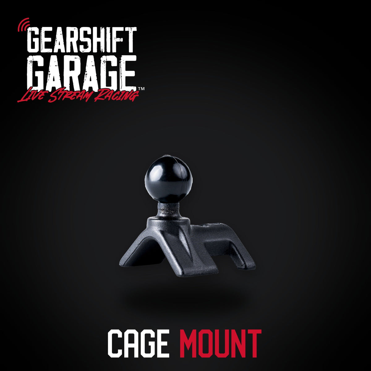 Gearshift Garage Cage Mount with hose clamp and ball joint for roll cage camera and phone mounting
