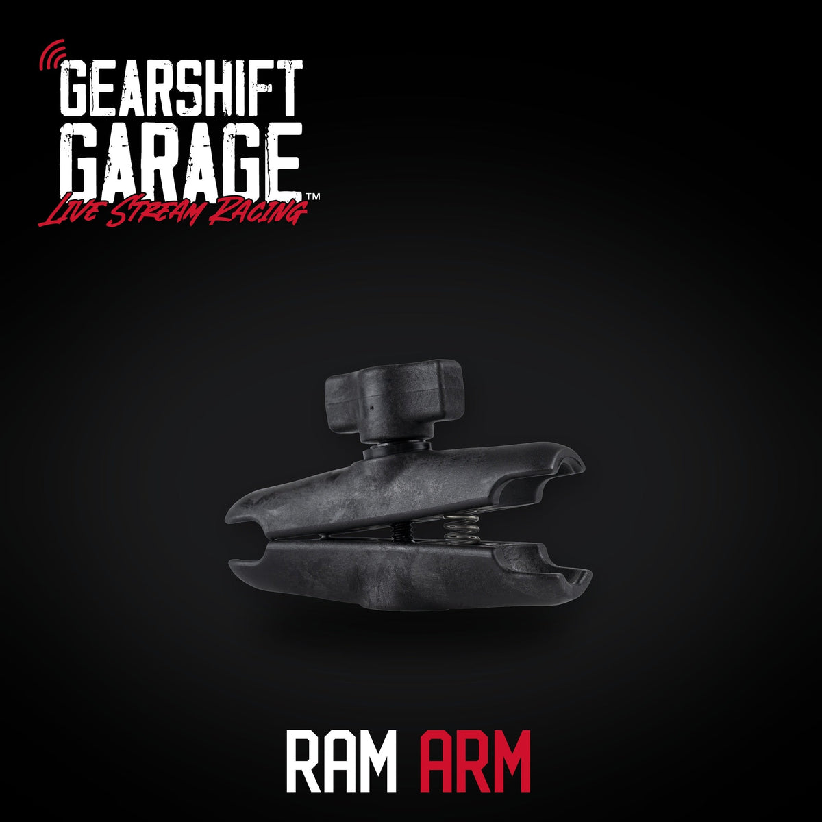 Gearshift Garage Ram Arm, medium length mount arm for live stream racing rigs