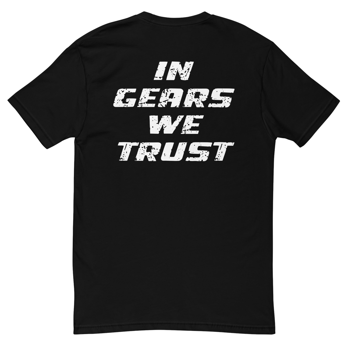 IN GEARS WE TRUST short sleeve t-shirt with white logo - photo 2