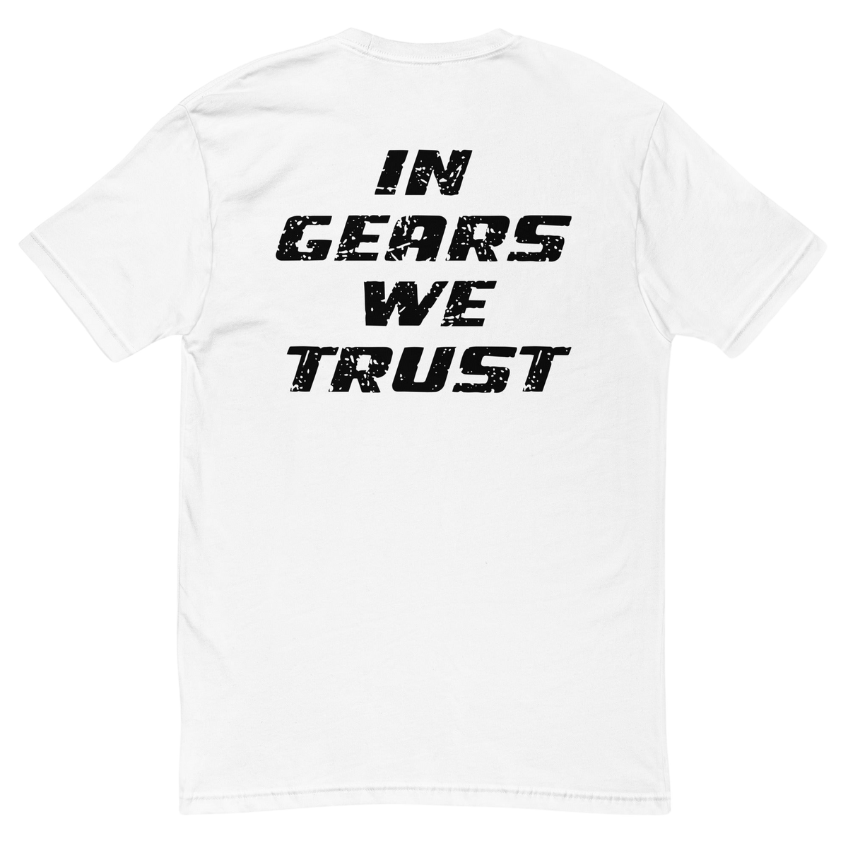 IN GEARS WE TRUST short sleeve t-shirt with black logo - photo 2